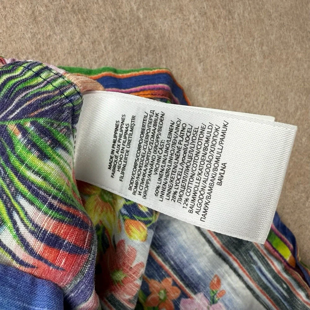 Polo Ralph Lauren Shirt Men L Hawaiian Floral‎ Stripe Grand Tour Custom Fit